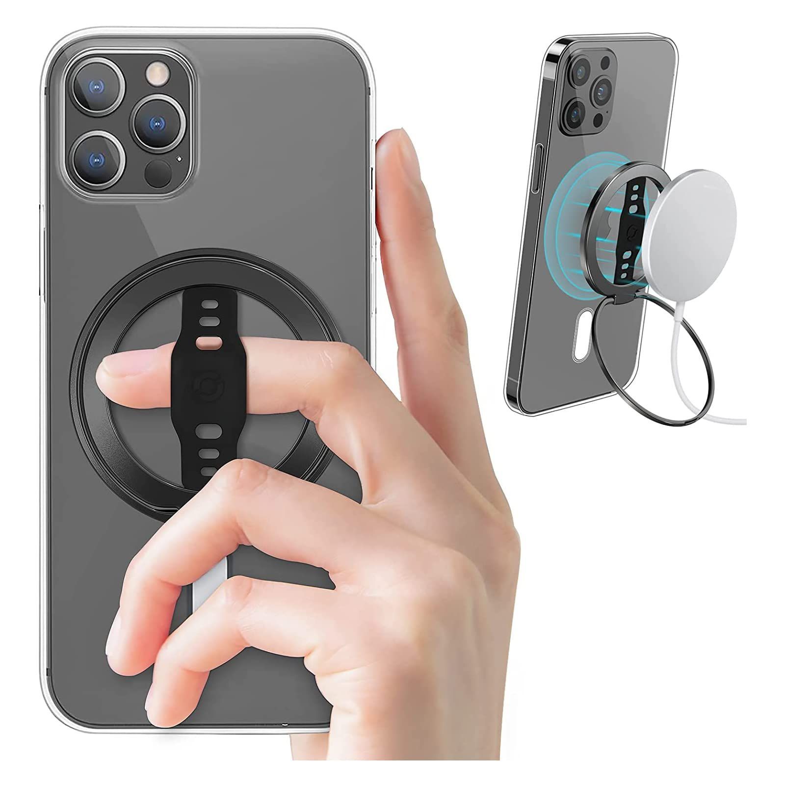 【人気商品】13、12 落下防止グリップiPhone Pro/Max/Miniシリーズ専用 角度調整可能 MG201ホールドリング、ユニバーサルリング、マグネット式スマホリングMagsafe対応、週間着強力磁石リング、薄