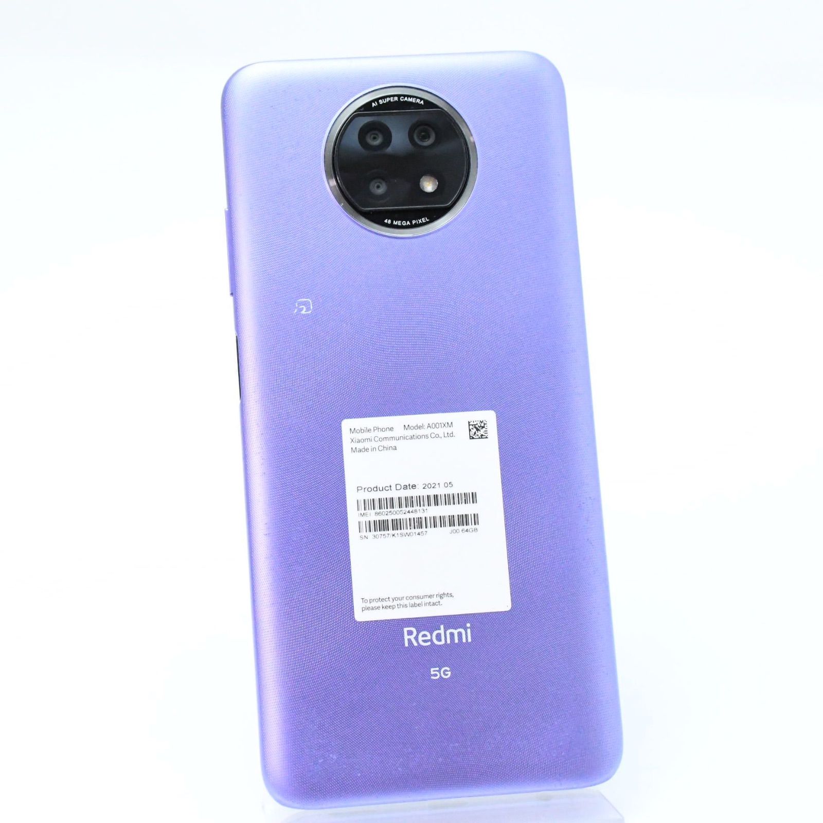 Xiaomi　Redmi note 9T　美品　SoftBank SIMフリー 液晶美品】Softbank SIMフリー Redmi Note 9T 64GB パープル