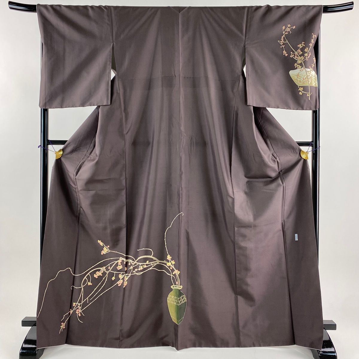 付下げ 身丈169cm 裄丈68cm L 袷 宮野勇造 紬地 やまと 落款あり 花器  