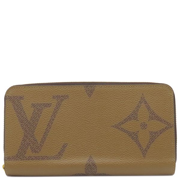 ルイヴィトン LOUIS VUITTON 長財布 ジッピー ウォレット モノグラムジャイアントリバースキャンバス モノグラムリバース ゴールド金具 茶 ラウンドファスナー M69353 RFID 保存袋