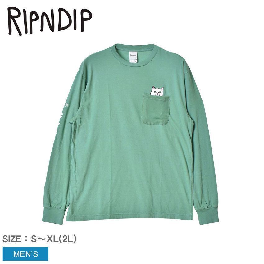 リップンディップ 長袖Tシャツ RND9055 メンズ LORD NERMAL LONG SLEEVE RIPNDIP カラー:ライトパイン 品番：23650071