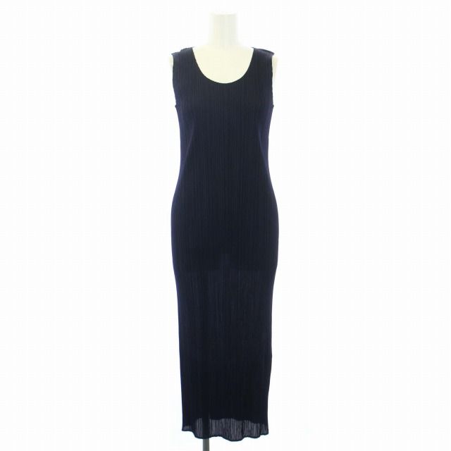 新品　ネイビー　モダンプリーツワンピース　☆プリーツプリーズ では✖️ プリーツプリーズ PLEATS PLEASE イッセイミヤケ ワンピース プリーツ