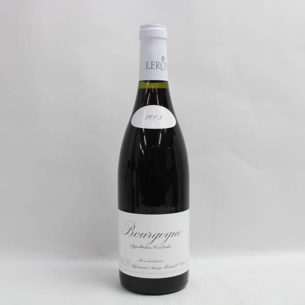 MAISON LEROY（メゾン ルロワ）ブルゴーニュ ルージュ 2003 12.5％ 750ml X24F200083