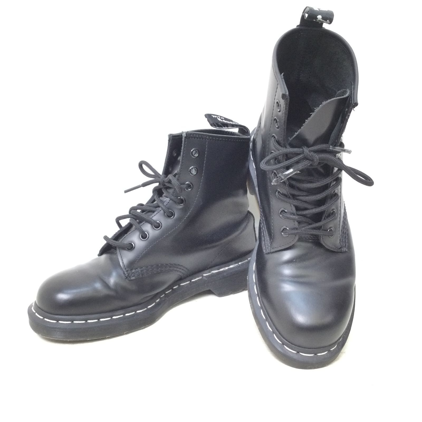 1304 Dr. Martens ドクターマーチン ホワイトステッチ ホワイトウェルト ブーツ 8ホール UK7 26.5cm