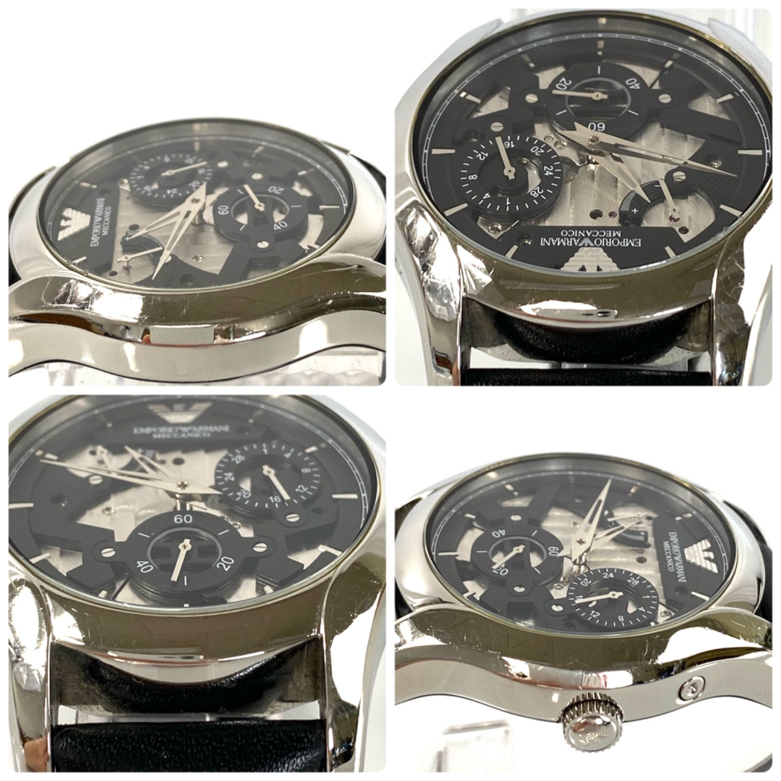 エンポリオアルマーニ メカニコ AR-4673-50 自動巻 スケルトン デイト 