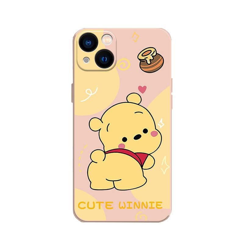 新品　iphoneX/XS 用 スマホケース くまのプーさん iphone X 用 ケース ハニー ピンク アンチ指紋 プーさん iphone xs シリカゲル 柔らかい殻 黄色ではない 良いタッチ 傷つき防止 薄型 ソフト 軽量 