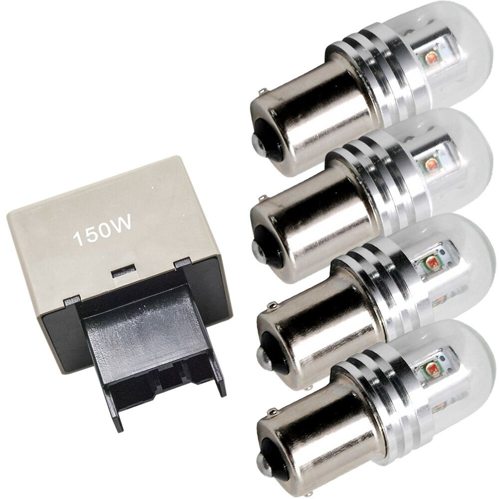 鬼爆閃光 カローラ ランクス後期 NZE/ZZE120系 [H16.4～H18.9] LEDウインカー球前後セットF+8ピンハイフラ防止ICウインカーリレー