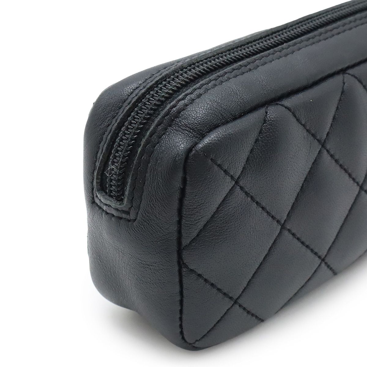 CHANEL シャネル カンボンライン レザー ポーチ 化粧ポーチ CHANEL シャネル カンボンライン マルチポーチ 化粧ポーチ