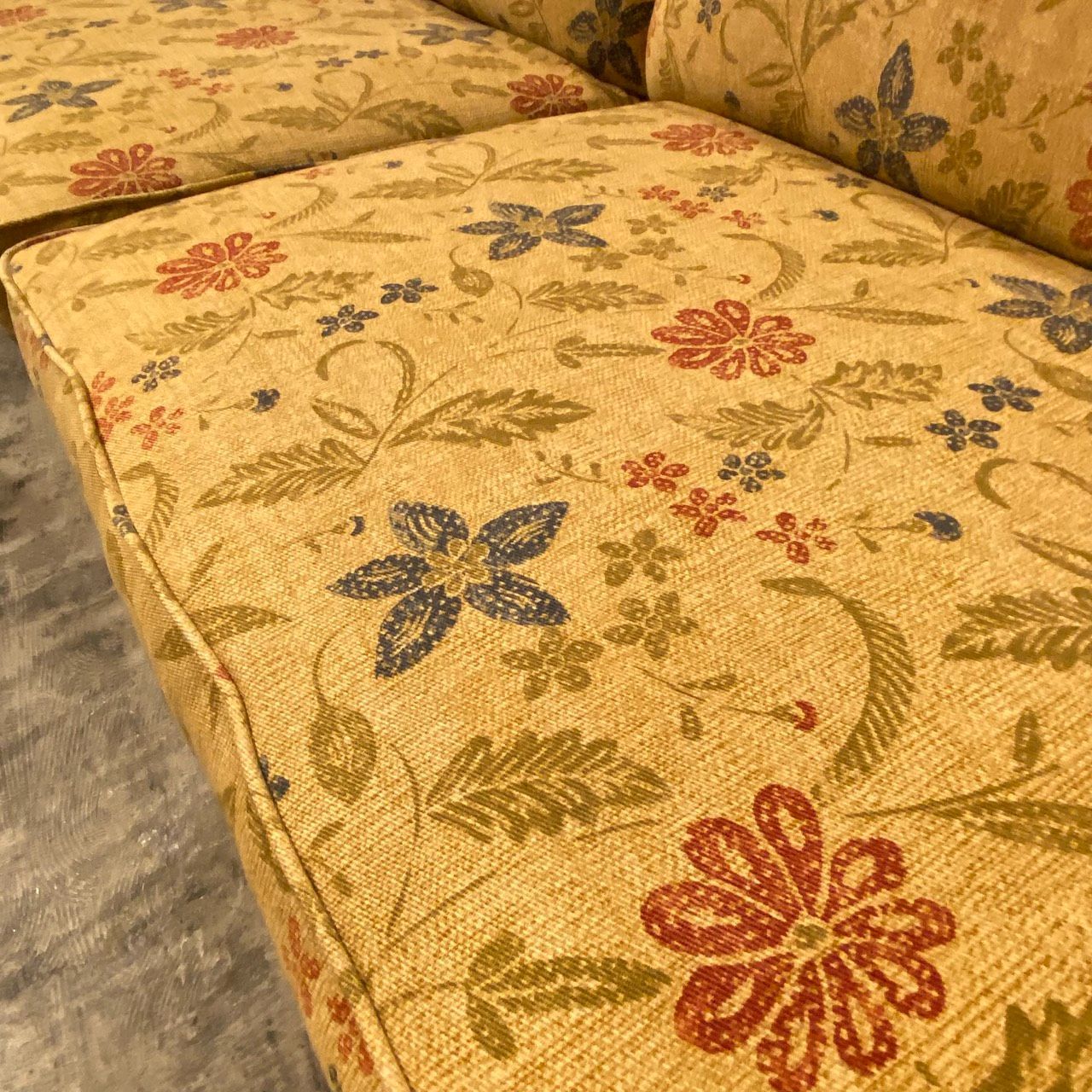 Leggett-Platt La-Z-Boy SignatureⅡ ソファーベット ファブリック 花柄 イエロー KC09N007