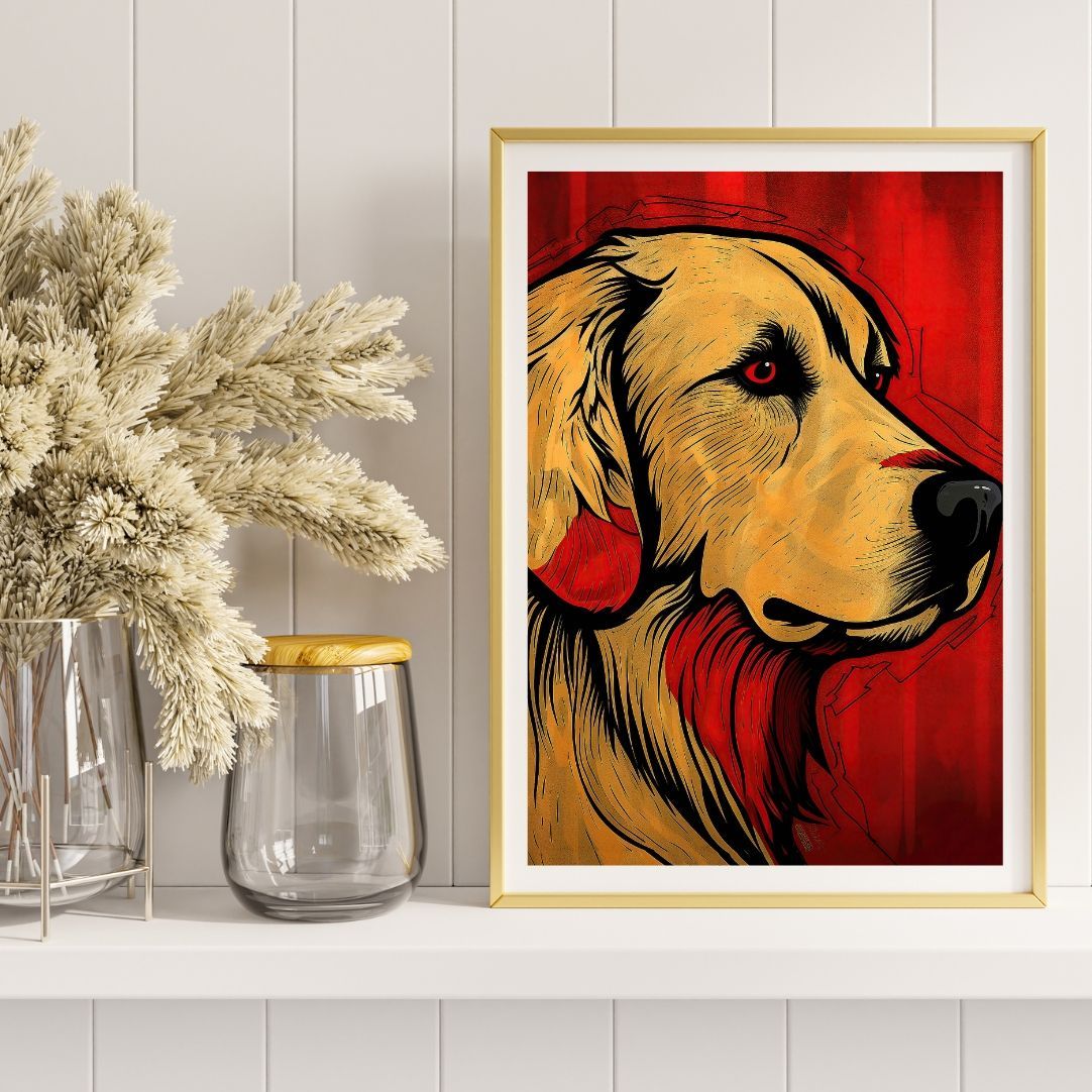 ストリートドッグ - ラブラドールレトリバー犬 No.4】ジークレー版画