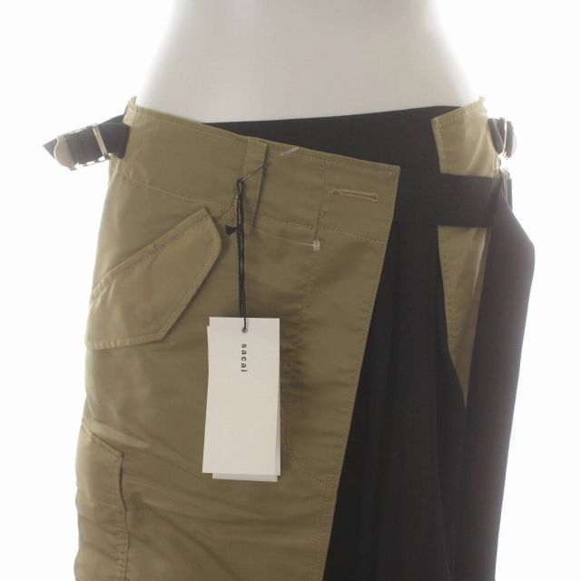 サカイ sacai 21SS ラップスカート ロング ナイロン 切替 ベルト