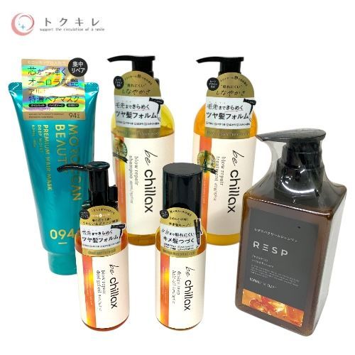 トクキレ ビーチラックス ヘアシャンプー トリートメントなどヘアケア商品6点セット 定価8030円 税込 ボトルワークス LAUGHBASE エイチームウェルネス​ シャンプートリートメント ヘアオイル