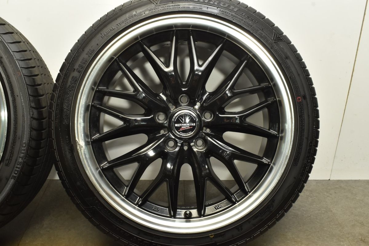 高品質！ 人気ホイール ロクサーニ マルチフォルケッタ 18in 7.5J 55 PCD114.3 WINRUN R330 215 45R18 ノア ヴォクシー ステップワゴン セレナ フォーマルスタイル