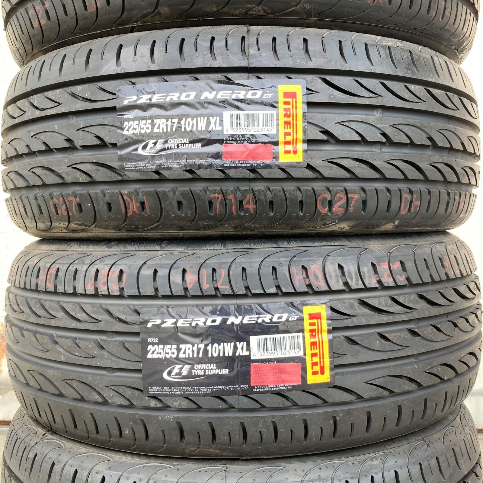 225/55R17 サマータイヤ 未使用品 2本セット ピレリ ピーゼロネロGT