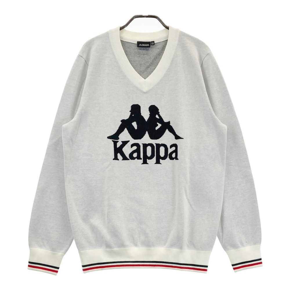 サイズ：O KAPPA GOLF カッパゴルフ Vネック ニットセーター ロゴ柄 