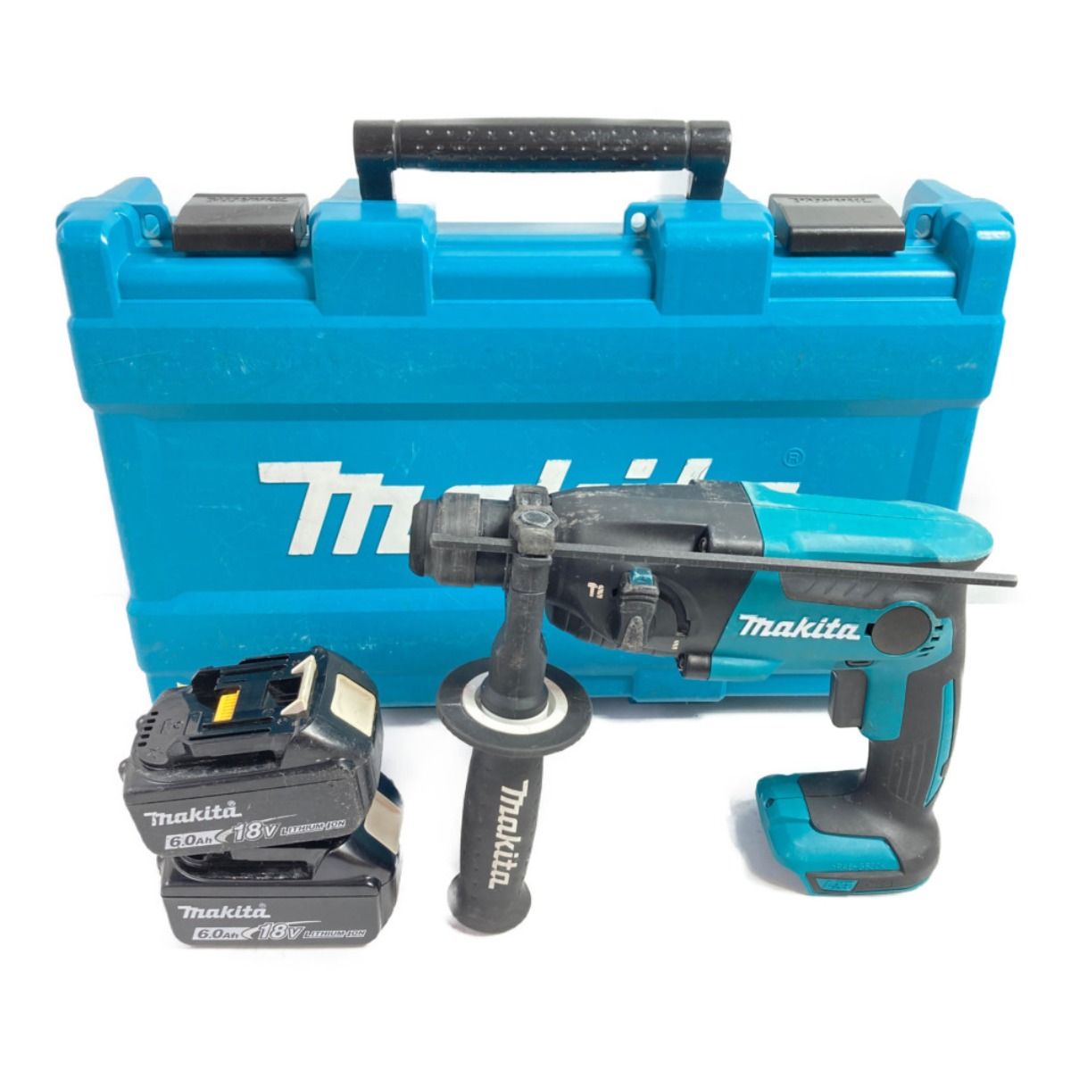 MAKITA マキタ 18V 16mm 充電式ハンマドリル (バッテリ2個・ケース付