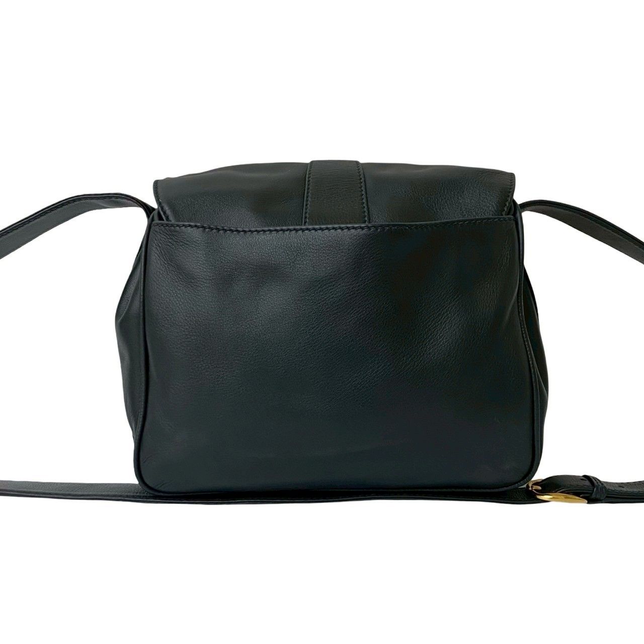 GUCCI ショルダーバッグ ポシェット ゴールド金具 レザー 黒 ヴィンテージ 極 美品 GUCCI グッチ オールドグッチ ヴィンテージ GG ロゴ