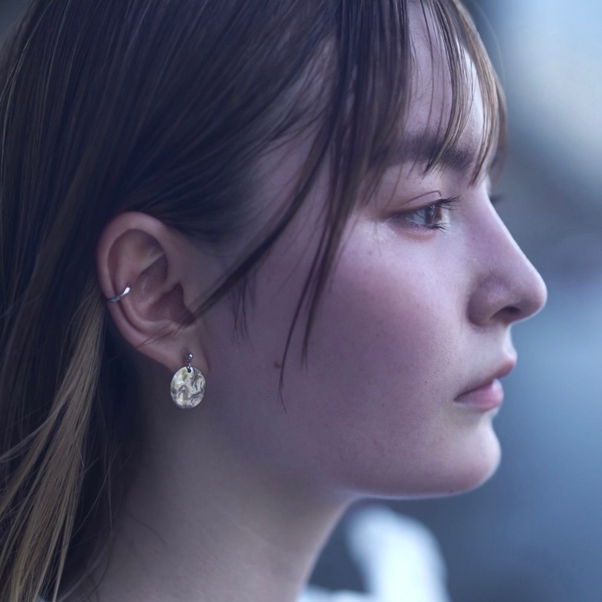 満月コインの14kgfピアス ete agete nojess jouete 4