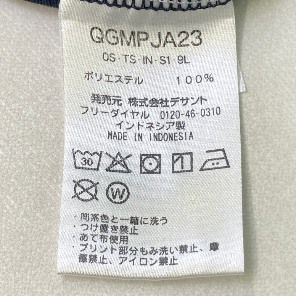 サイズ：M LE COQ GOLF ルコックゴルフ  半袖ポロシャツ ペイント プリント  ネイビー系 [240101413162] ゴルフウェア メンズ ストスト LE COQ GOLF ルコックゴルフ 半袖ポロシャツ ペイント プリント
