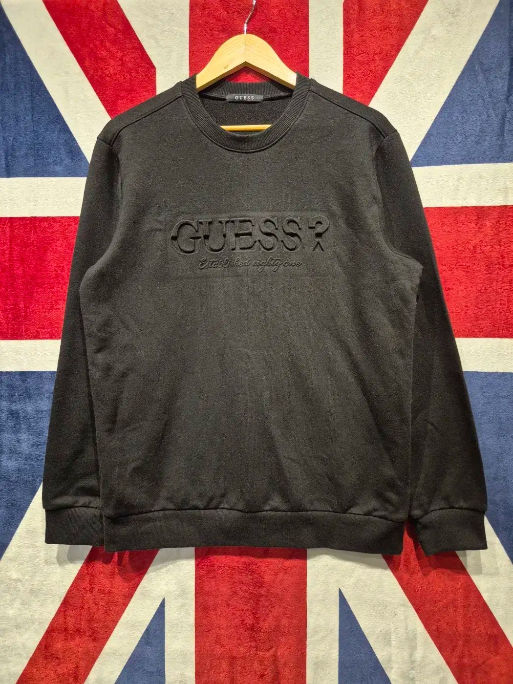 【雷市場（ポンジャン）商品韓国直送】 L GUESS(ゲス) パーカー 黒