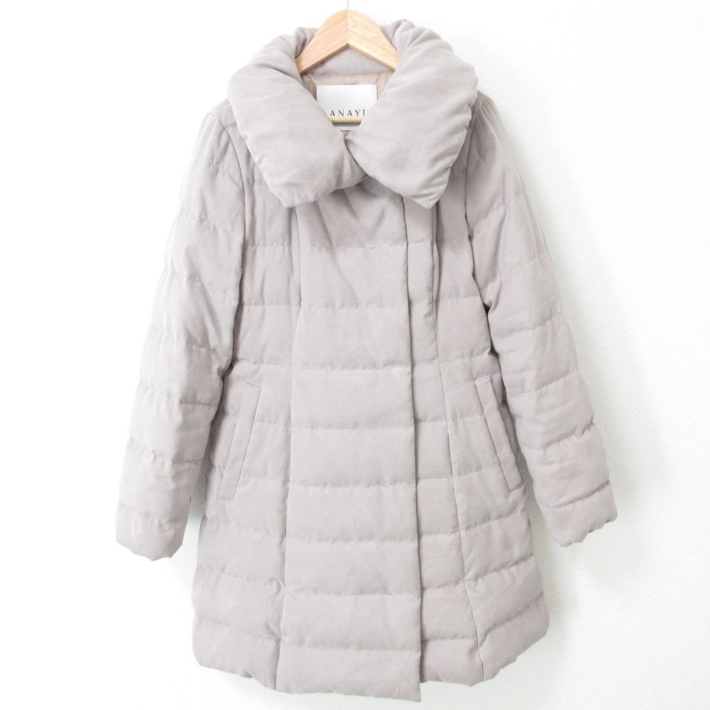 ANAYI フェイクスエード ダウンコート 美品 アナイ フェイクスエードダウンコート ANAYI アナイ スエード