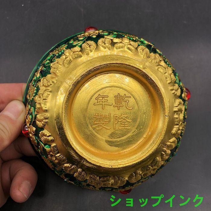 銅 細工 花開富貴碗 玄関 書架 装飾品 工芸品 置物 銅細工 花開富貴碗 玄関・書架用装飾品