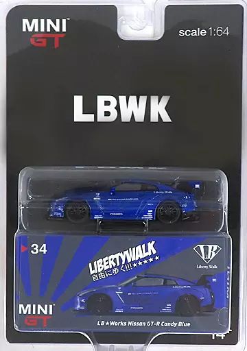 中古】ミニカー 1/64 LB☆WORKS Nissan GT-R R35 Type 1 Rear Wing ver