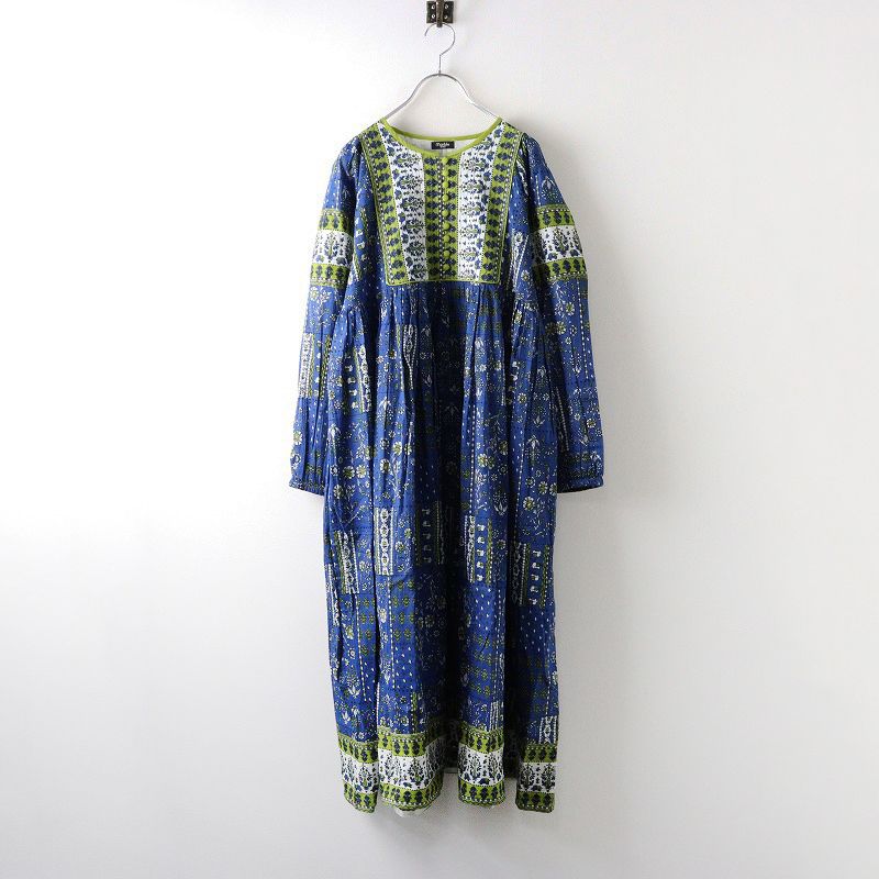 2025SS 定価2万 マーブルシュッド marble SUD bagru 切替 quilt OP カディギャザーワンピース F 2400014279696
