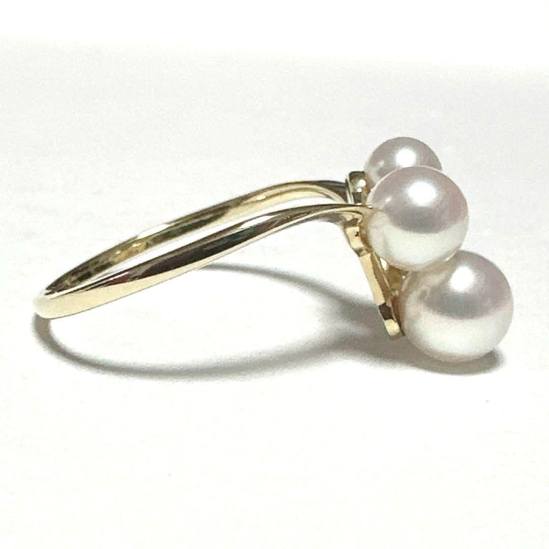 極美品 MIKIMOTO ミキモト 指輪 リング K18 パール ダイヤモンド