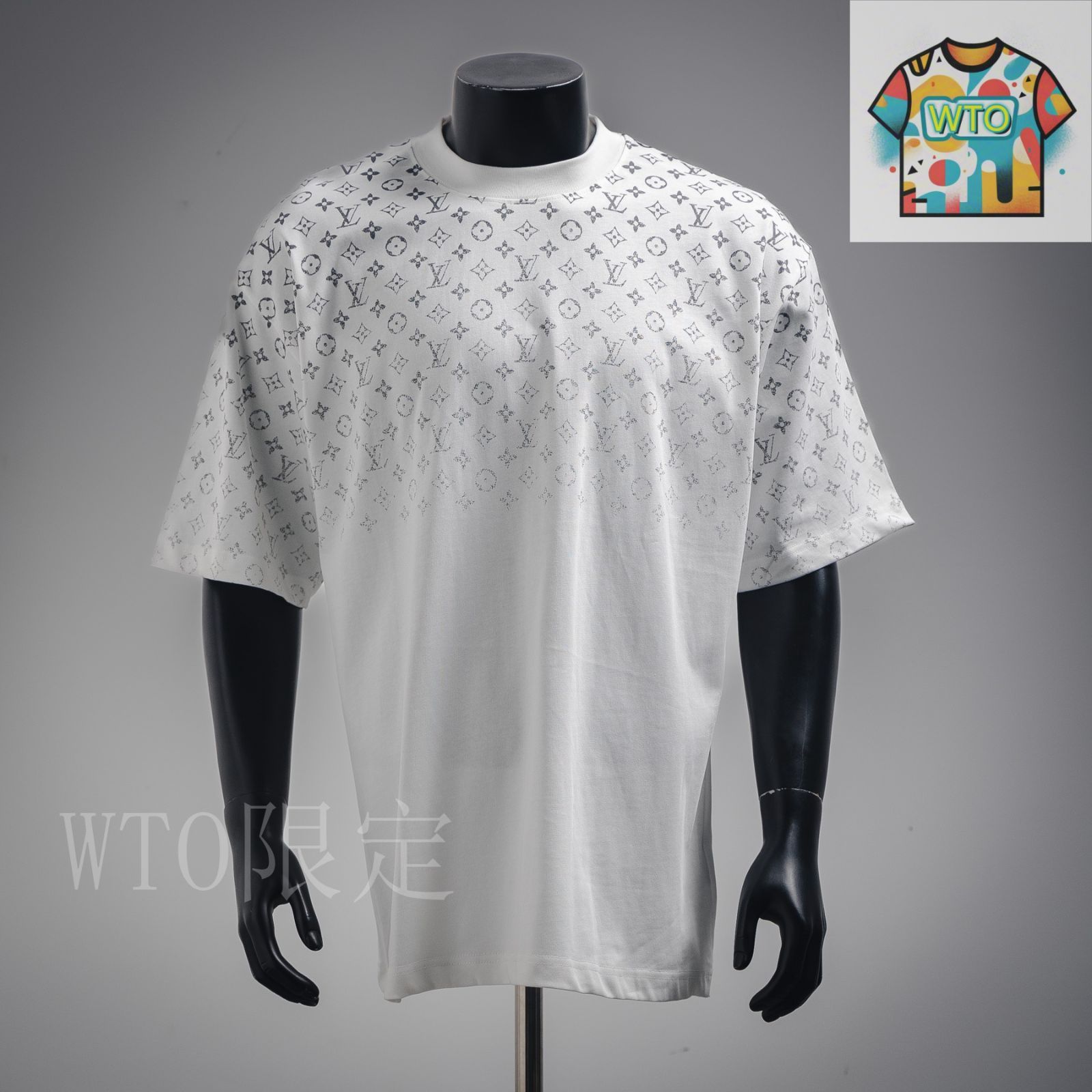 今日特価】LOUIS VUITTON LV 2025SS グラデーション肩文字半袖 T