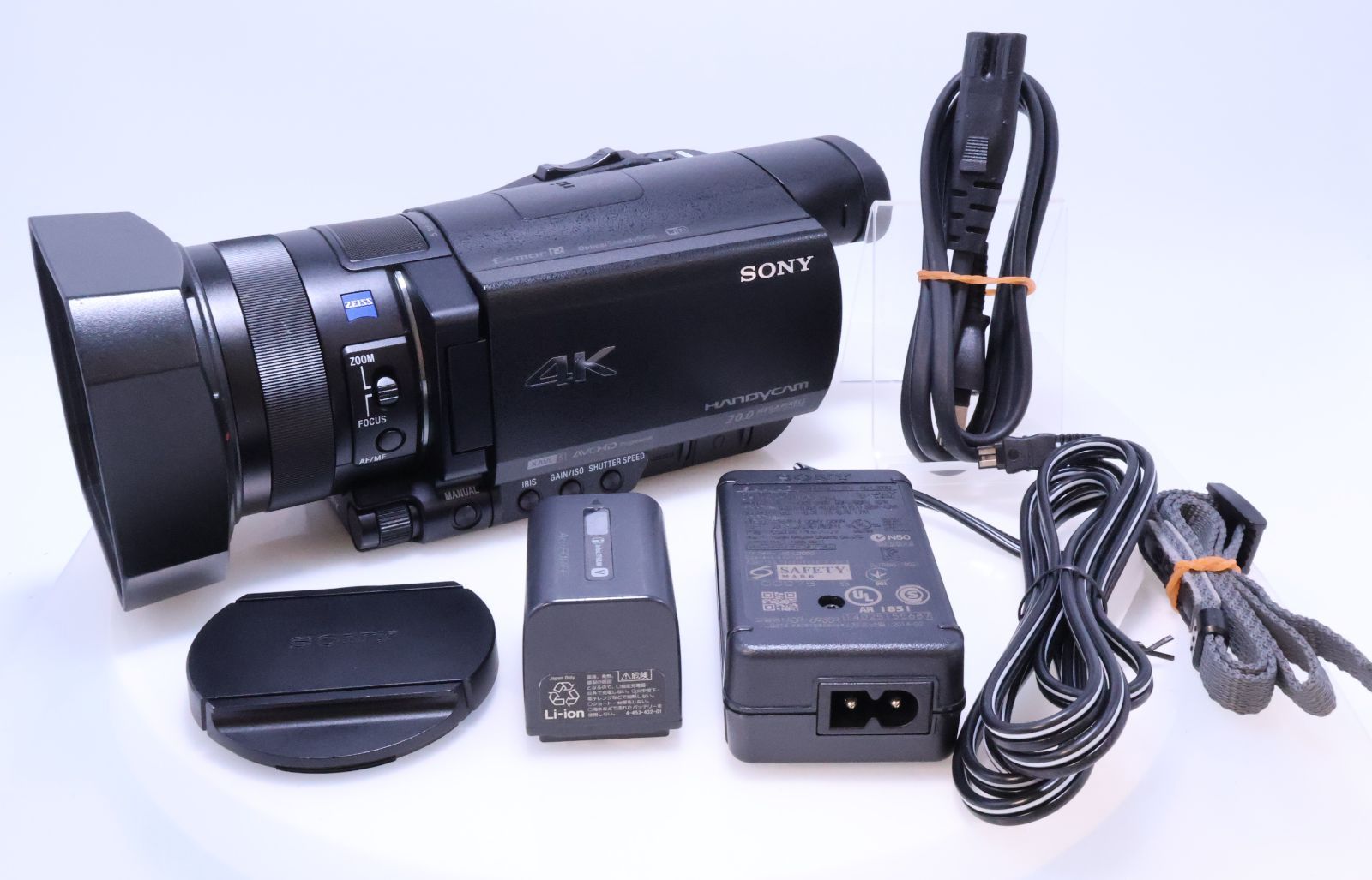 SONY FDR-AX100 4K 光学12倍 ブラック Handycam FDR-AX100 BC ビデオカメラ