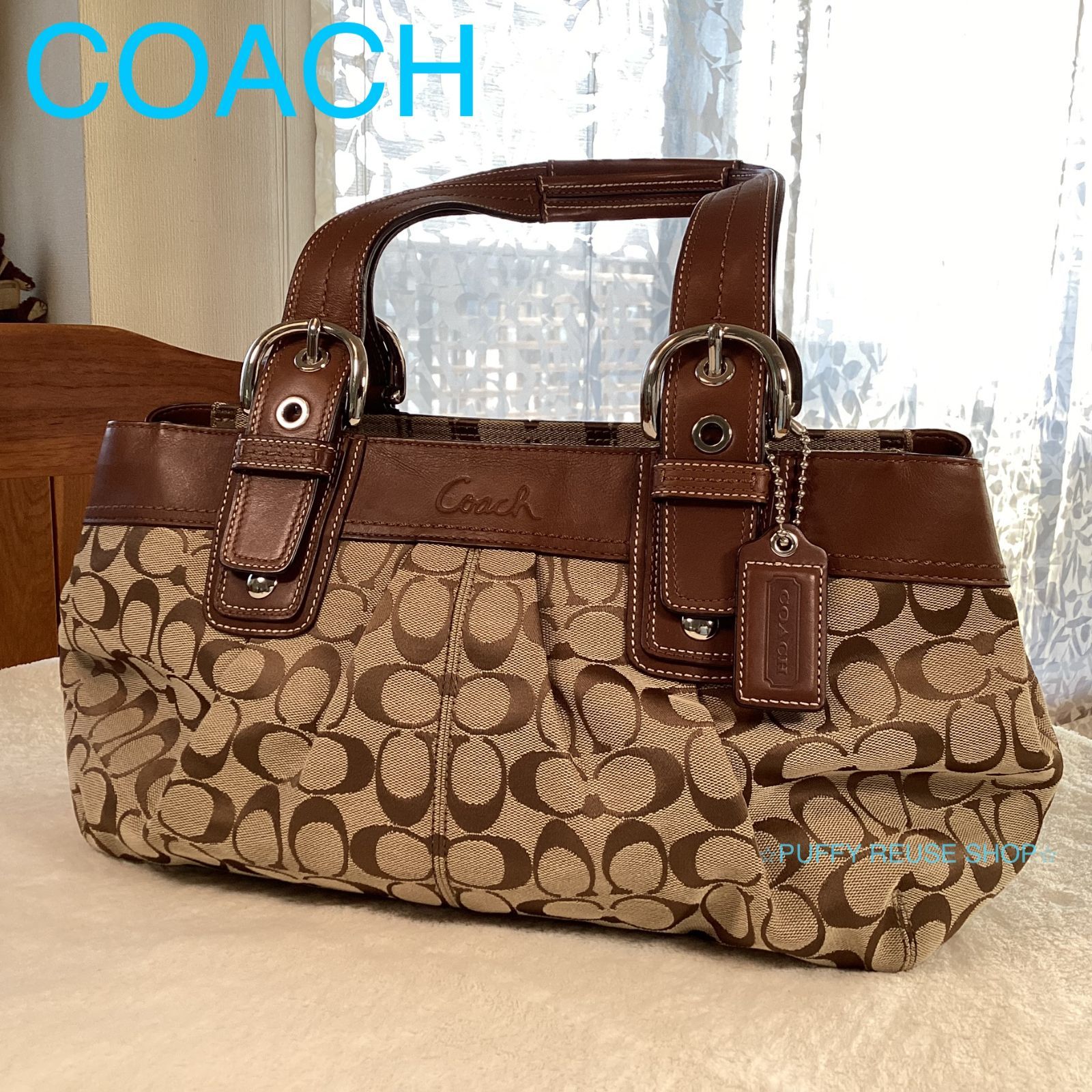 COACH コーチ ソーホープリーテッド シグネチャー トートバッグ - メルカリ