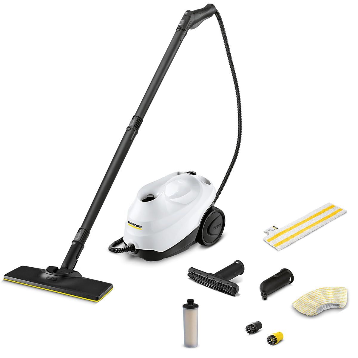 24年新発売 ケルヒャー Karcher スチームクリーナー SC3 EasyFix W 連続給水 モデル 約40秒ですぐに加熱完了するフローヒーター式加熱 しつこい汚れを浮かす 水だけ除菌消臭 床掃除 油汚れ カーペット さらさらフローリング 水垢