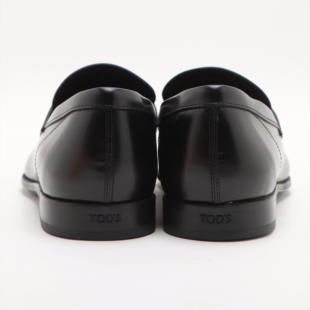 極美品 トッズ ダブルT レザー ローファー ブラック 黒 7 26cm 靴