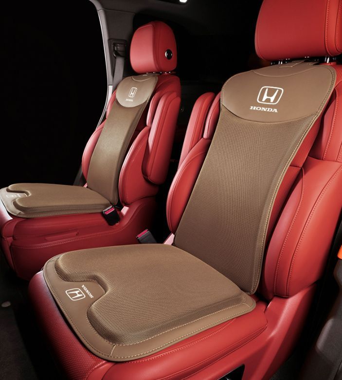 【新品未使用】ホンダ（HONDA）車用シートカバーセット シートクッション レーヨン生地+PUレザー 前座席用座布団1枚+座席の