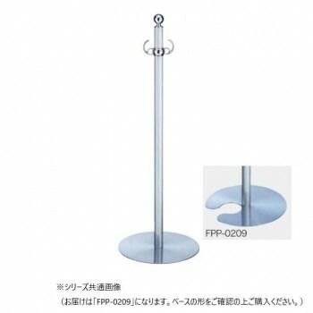 シロクマ フロアパーティションポール クローム|ヘアーライン FPP-0209