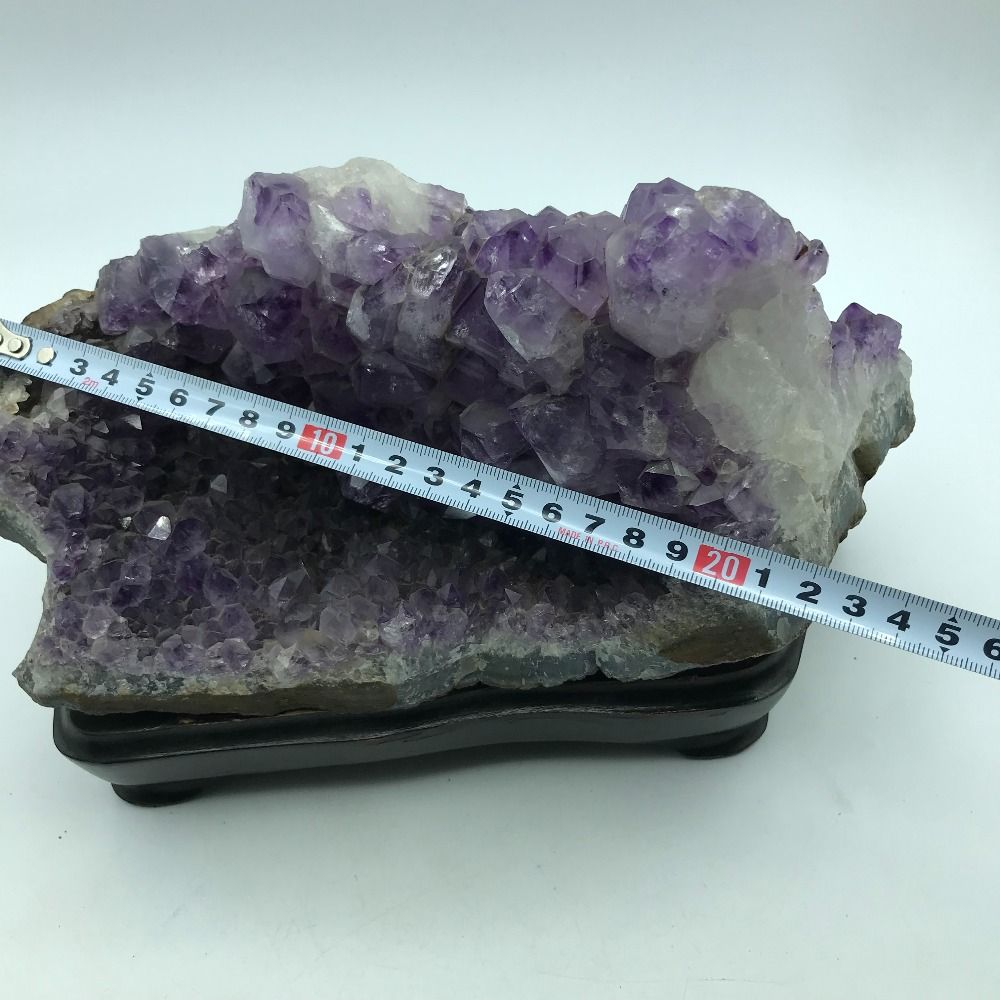 アメジスト クラスター☆台付き 4.2kg 紫水晶 天然石 クリスタル