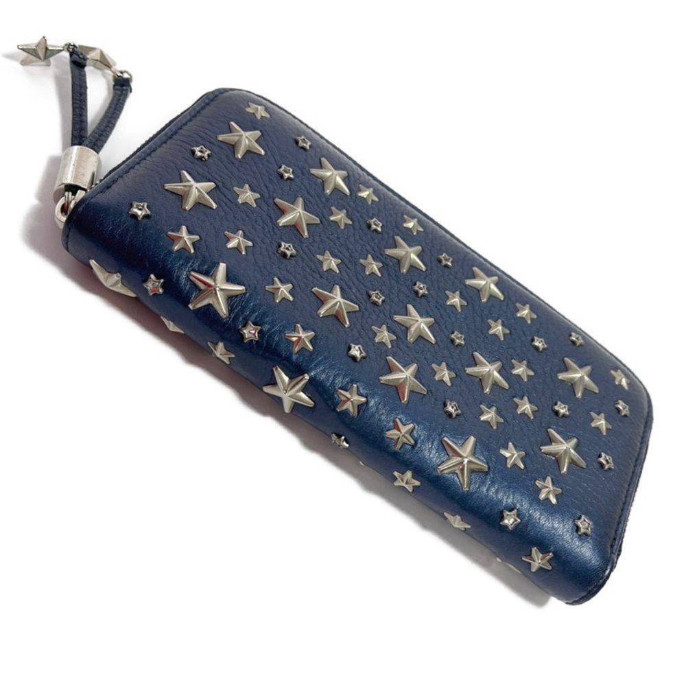 ◇◇JIMMY CHOO ジミーチュウ 長財布 FILIPA CST STONE BLUE 