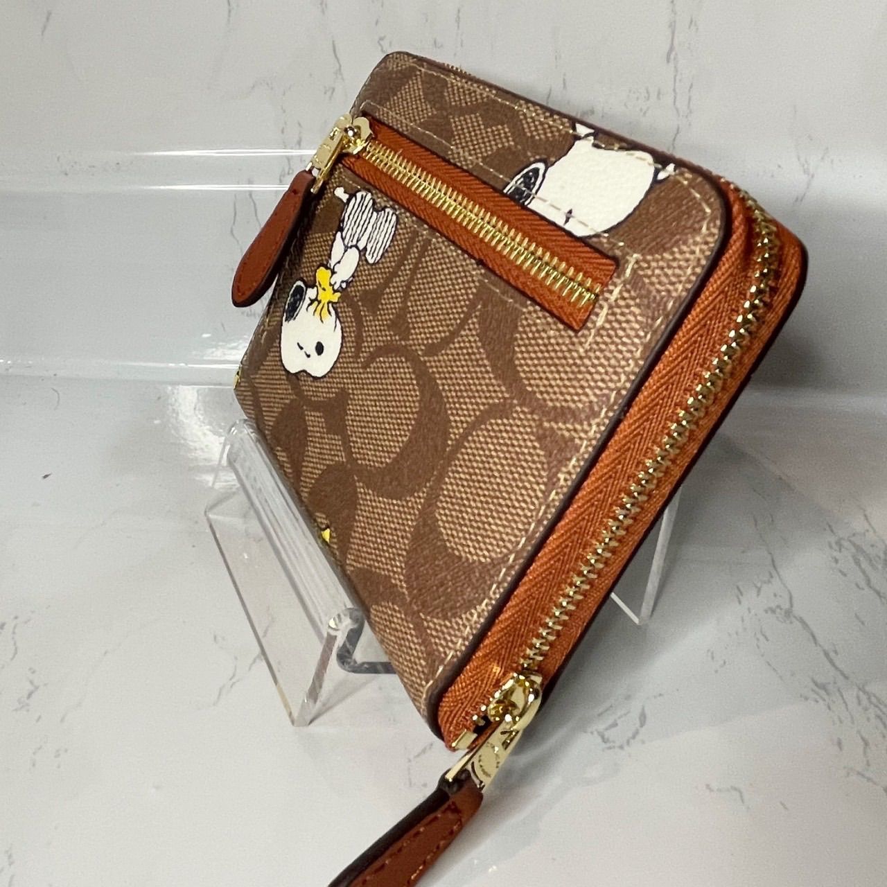 限定コラボ】 COACH×PEANUTS スヌーピーウッドストック ミニ財布 www