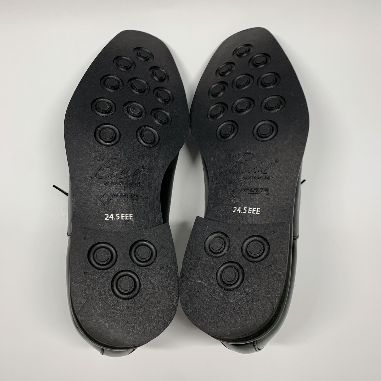  ◯ Bee by MADRAS マドラス ゴアテックス ストレートチップ ブラック 24.5 ビジネスシューズ レザー 黒 ドレス ビジネスシューズ ブーツ 革靴