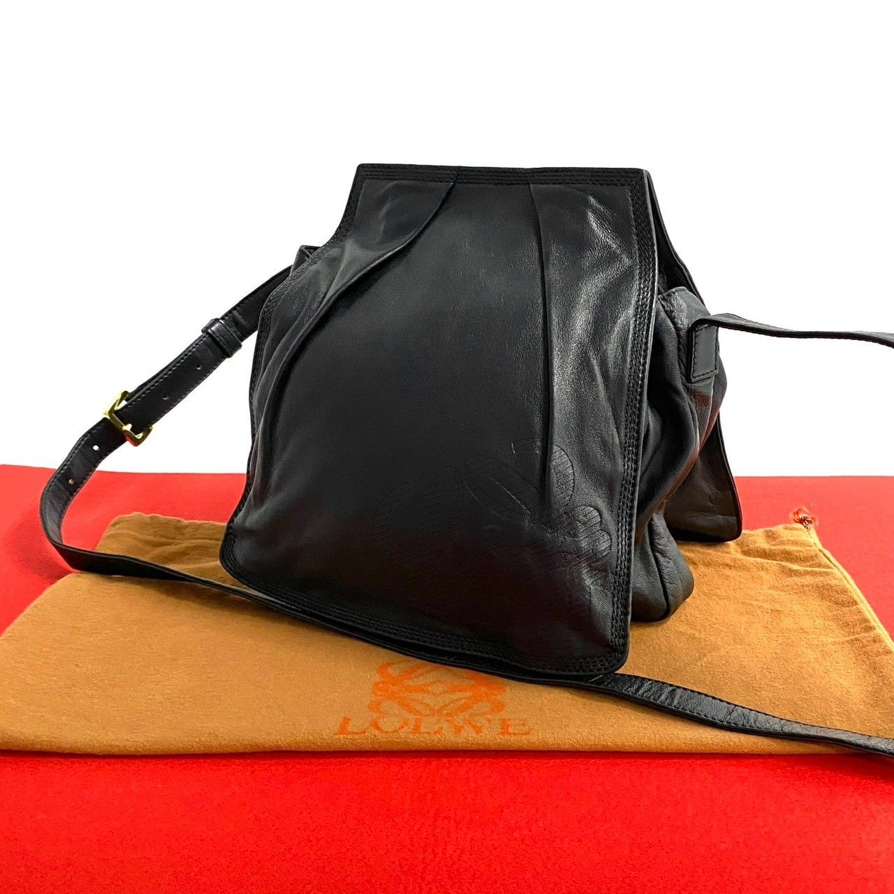 極 美品 希少品 LOEWE ロエベ ヴィンテージ アナグラム ロゴ