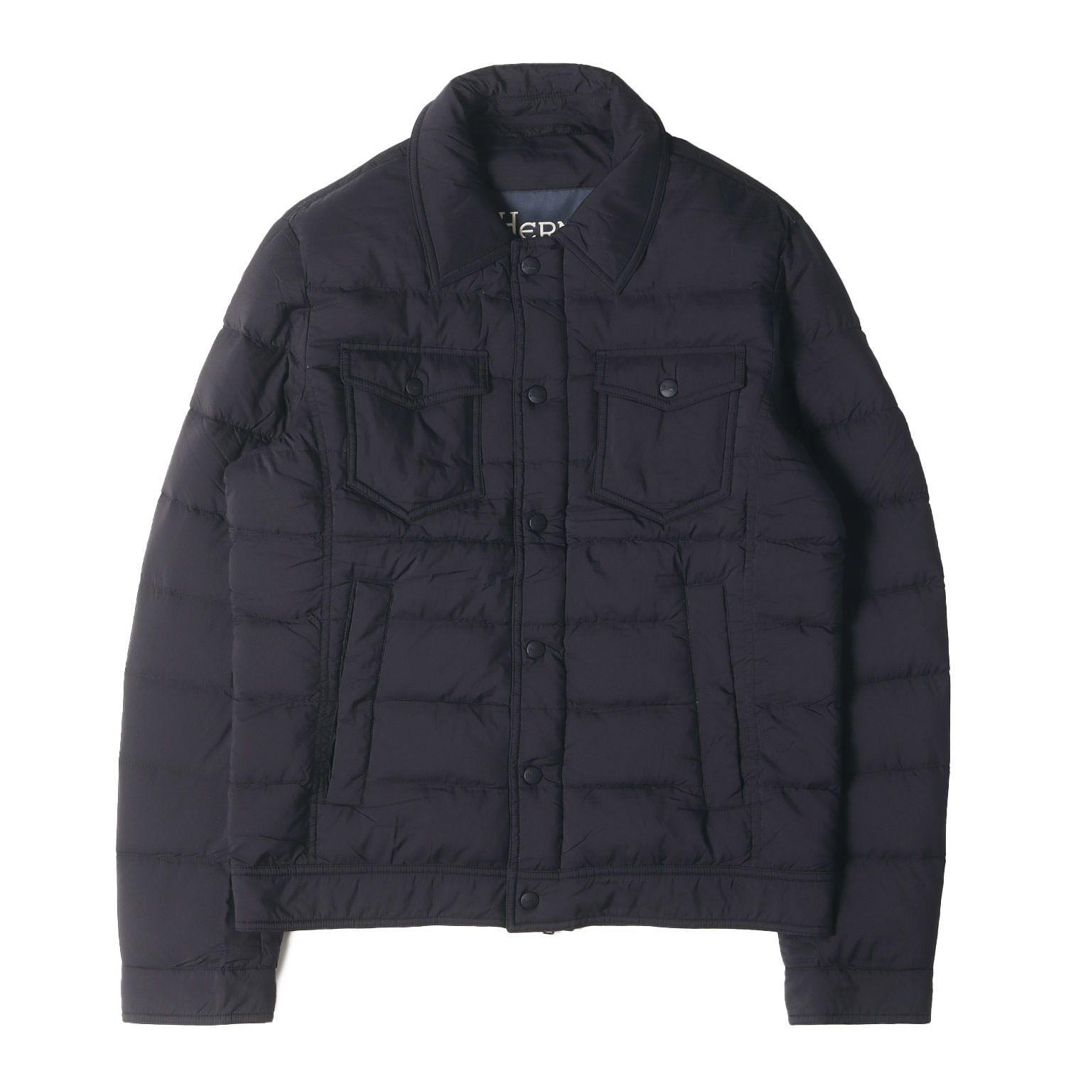 美品】HERNO ヘルノ ジャケット ブラック 黒 サイズ:48 | マッド 