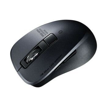 静音Bluetooth 5.0 ブルーLEDマウス(5ボタン・ブラック) MA-BTBL155BK