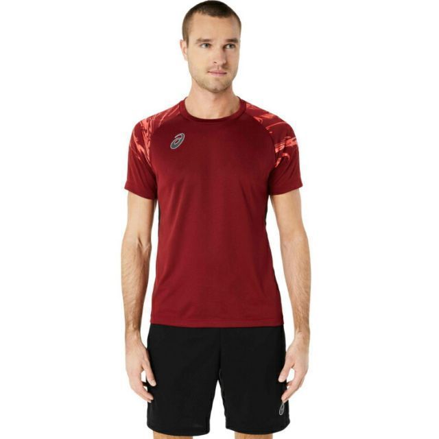 asics アシックス MID DRY PRACTICE SS TOP ビートジュース M 2101A221 600 | スポーツ スポーツウェア サッカー フットサル ドライプラクティスTシャツ トップス 半袖 クイックマジック メンズ フィット