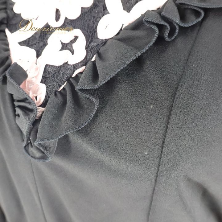 社交ダンス 衣装 ツーピース ワンピース ドレス セキネ 黒 薄