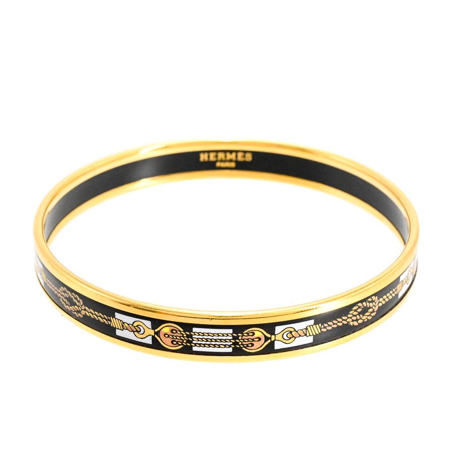 本物 エルメス HERMES エマイユ PM バングル ブレスレット 七宝焼 GP