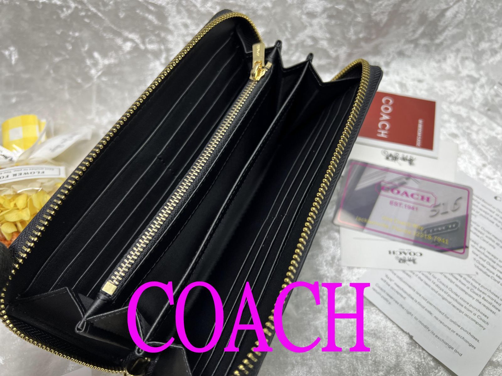 COACH 財布 コーチ 長財布 エンボスドスネークレザー ジッピー 