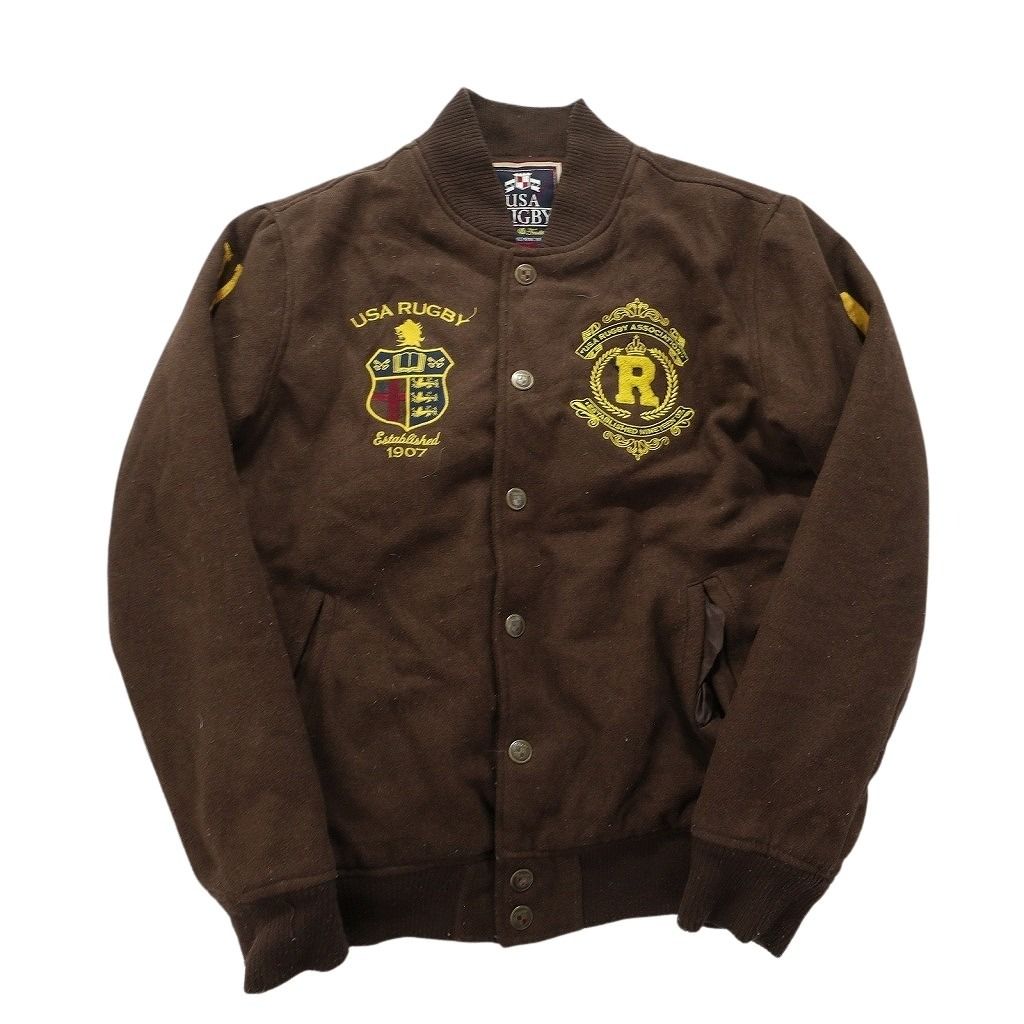 100品質保証! 古着卸 まとめ売り ブルゾン ウール ジャケット 4枚セット メンズ M |L ワッペン スタンドカラー 胸ポケット 古着 NC0136 サマーセール開催中!