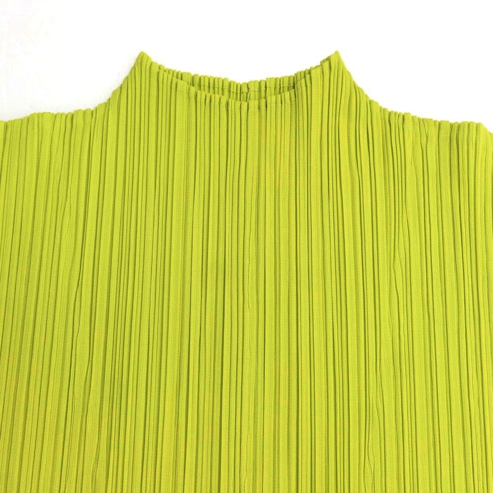 PLEATS PLEASE プリーツプリーズ ライムグリーン タンクトップ 3