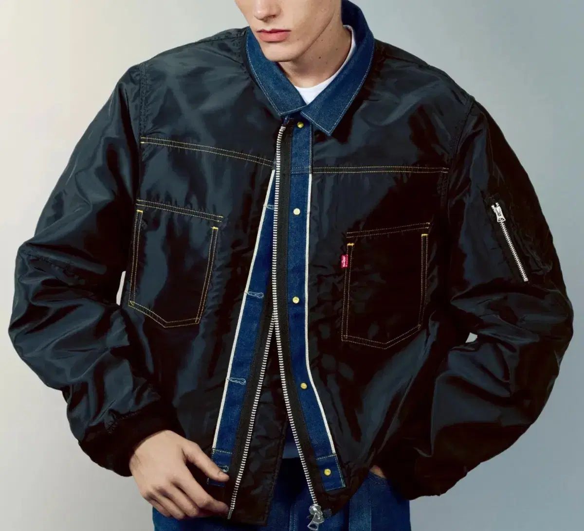 SACAI サカイ x LEVI S リーバイス MA ー 1 ツイル リバーシブル ブルゾン インディゴブルー
